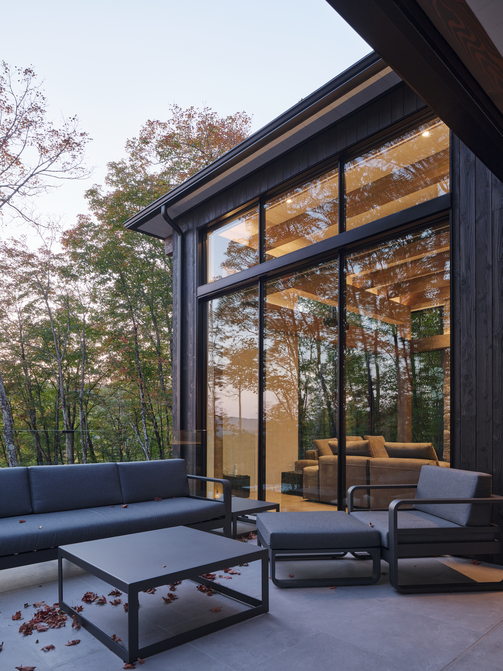 Chalet Rimling Mont-Tremblant -  Poutres et poteaux - Terrasse