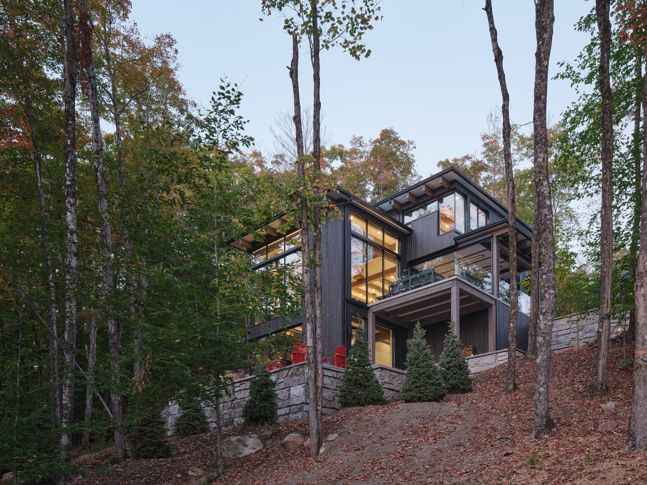 Chalet Rimling Mont-Tremblant Poutres et poteaux