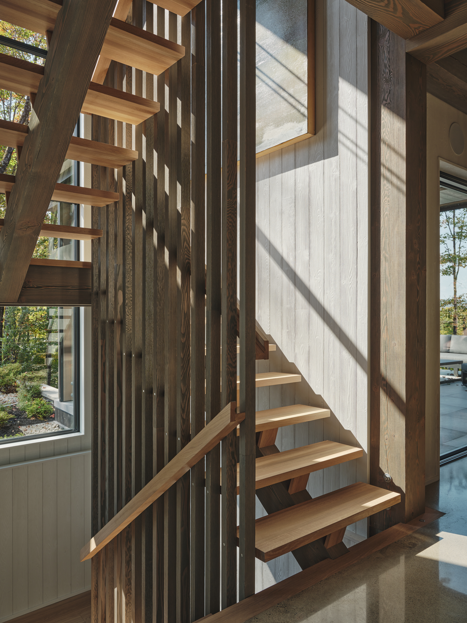 Escalier embois bois clairevoie chalet