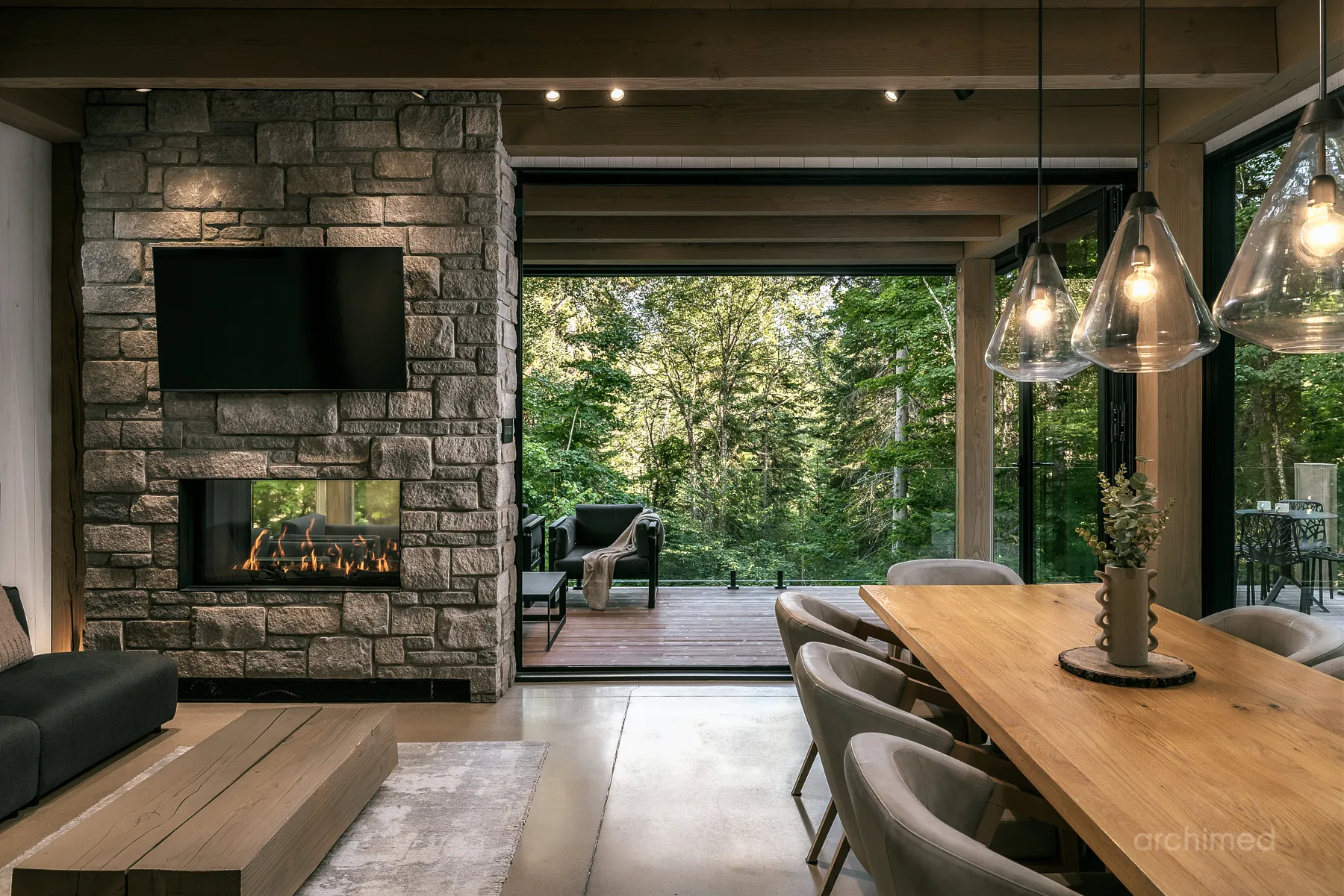 eclairage escalier - montagne Noire -Evolution Architecture